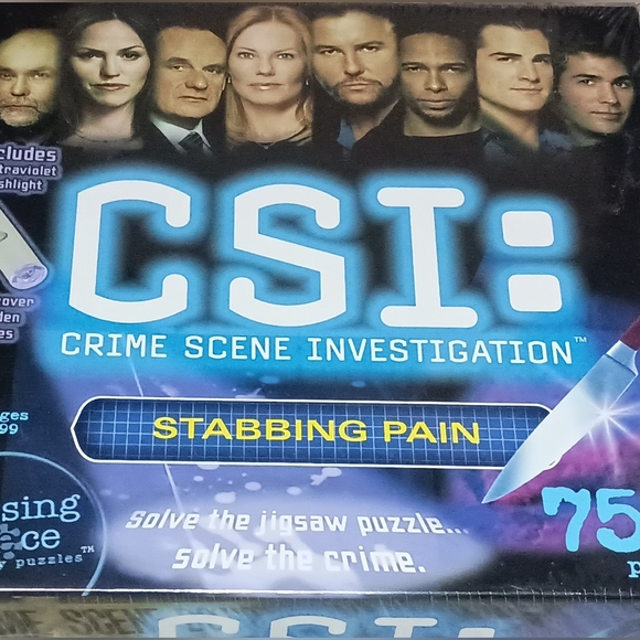 CSI Jigsaw Puzzle Stabbing Pain 750 pc - Crime Scene Investigation NEW SEALED - Picture 1 of 3